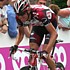 Frank Schleck during the last meters of the Flche Wallonne 2007